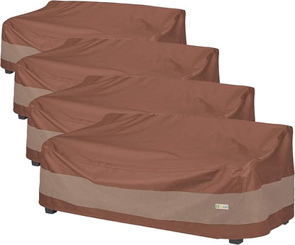 Duck Covers ULV623835 Ultimate Patio Loveseat Cover, 62 "W x 38" D x 35" H, Mocha Cappuccino, Patio Furniture Covers (Pack of 4)