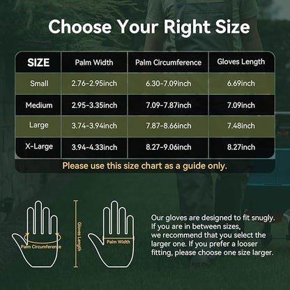 OZERO Women Leather Work Gloves: Touch Screen | Deerskin Garden Gloves with Grip | Ideal for Yard Work, Daily Tasks, Driving