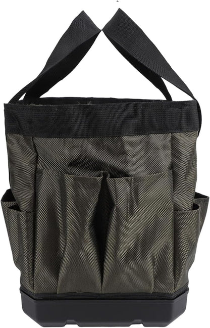 Generic Garden Tool Bag Organizer Strong Vibrant Heavy Duty Gardening Tote Toolbox for Home Organization 600D Oxford Fabric Green Color 30x30x23CM