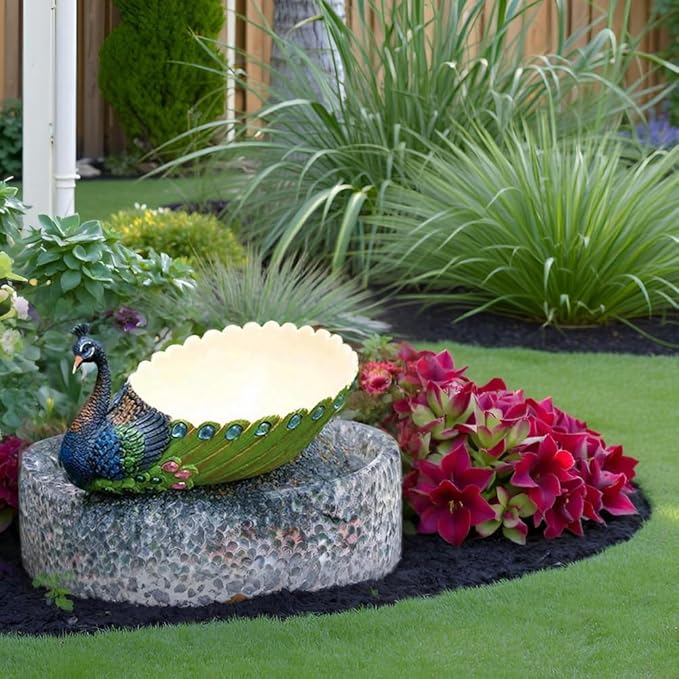 Gonetre Handmade Vintage Resin Peacock Succulent Planter Pot Decorative Cactus Flower Pot Container for Plants