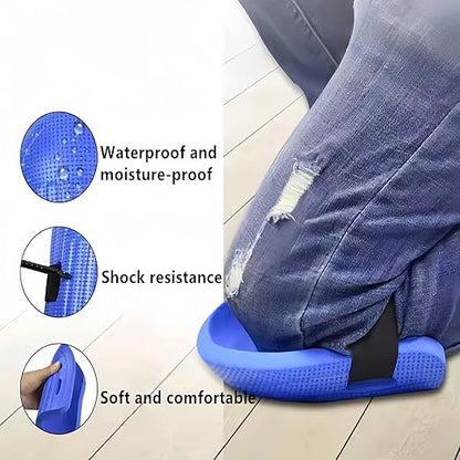 men's and women's gardening knee pads - lightweight waterproof foam knee pads and easy to install, with adjustable hook and loop strap (green)