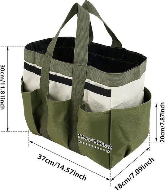 Garden Tool Holder Bag With 8 Pockets, Elastic Straps, And Sturdy Handles, Heavy-Duty Oxford Organizer Keeps Gardening Tools Neat And Accessible, Ideal for Men And Women (1 PC)