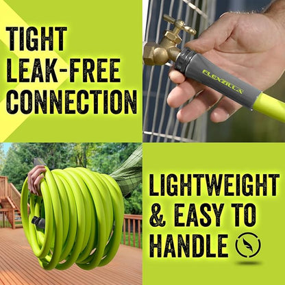 Flexzilla Garden Lead-in Hose 5/8 in. x 5 ft., Lightweight All-Weather Water Hose, Durable and Flexible, Leak-Free Connections
