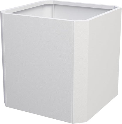 Steel Planter Box-20"x20"x20"-Large Square Planter Box-Outdoor Indoor-White Metal Planter Box Cube Steel Planters Heavy Duty Commercial Residential for Porch Patio Home Garden Hotel