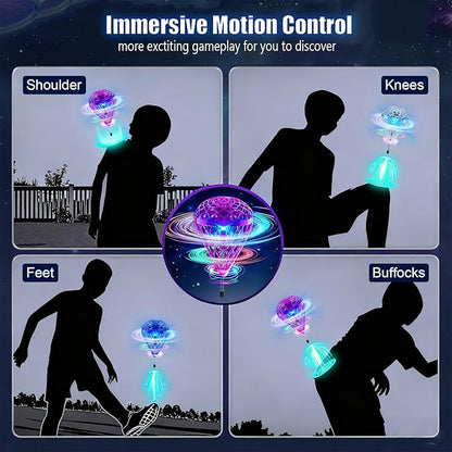 Magical Flying Ball,Flying Toy for Kids with Motion-Control & 3D Flip,USB Rechargeable Cool Hover Bouncing Spinner Gift for Boys Girls Teens Ages 8 9 10 11 12 Years Old (Blue)