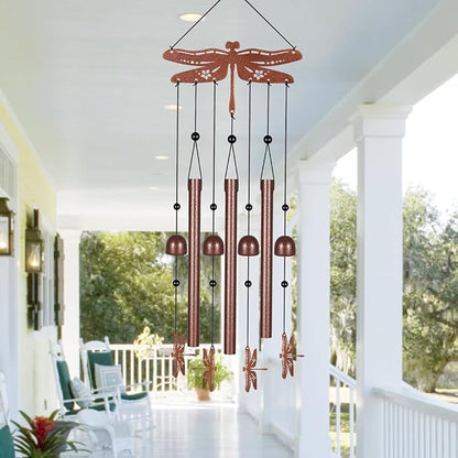 Metals Dragonfly Wind Chimes for Outside to Create a Zen Atmosphere Suitable for Outdoor Garden Patio Home Decor,Melodious Melodic Tones Wind Chimes Suitable as A Birthday Gift for Women Mom