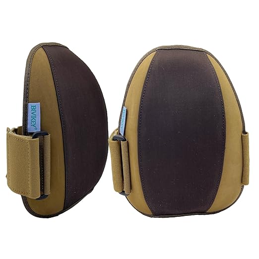 Work Knee Pads Made of Genuine leather and Durable Rubber Thick EVA Foam Cushion| Suitable for Mechanical Repairs and Yard Work |With Adjustable Straps Brown