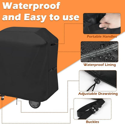 Grill Cover for Charbroil Performance Small Grill & Bistro Pro Grill for CB1250073P4, CB1250116P6, Heavy Duty Waterproof BBQ Cover for Char Broil 25302145 25302146 25302148 25302161