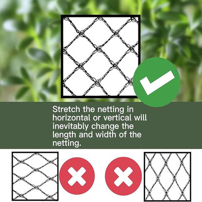 25x100 FT Bird Netting for Chicken Coop, 1 Inch Mesh, Strong Woven, UV Resistant, Reusable, Protects Garden Plants, Fruit Trees, Vegetables, Against Deer, Rabbits, Squirrels, Small Animals