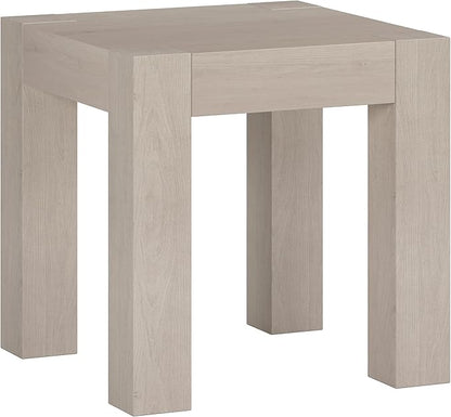 Henn&Hart Langston 22" Wide Square Side Table in Alder White