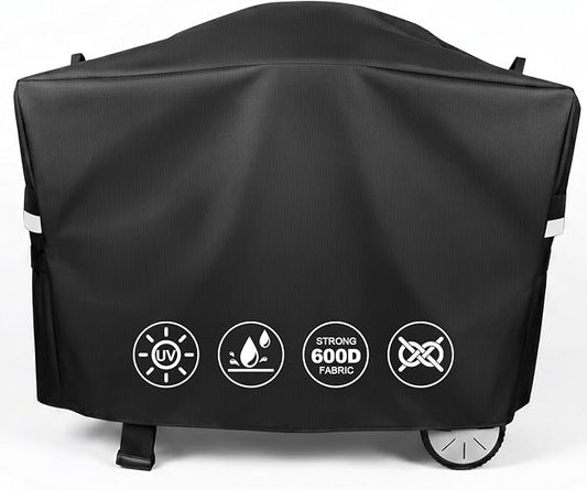 QuliMetal 7112 Grill Cover for Weber Q2000, Q2200, Q2400, Q2000N+, Q2800N+, Q300, Q320, Q3000, Q3200 Gas Grills, Heavy Duty BBQ Gas Grill Cover, 600D