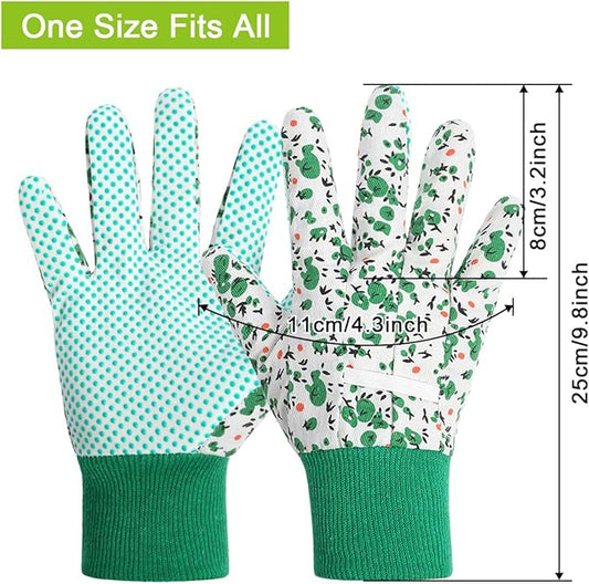 Ainiv Floral Gardening Gloves for Women/Ladies, Non-Slip Garden Work Gloves,Breathable Yard Work Glove Light Working Gloves