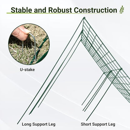 Cucumber Trellis for Garden - 2 Pack, 48" L x 16" W Garden Trellis for Climbing Plants Outdoor with Support Structures, A Frame Trellis for Climbing Vegetables Peas, Vine, Bean