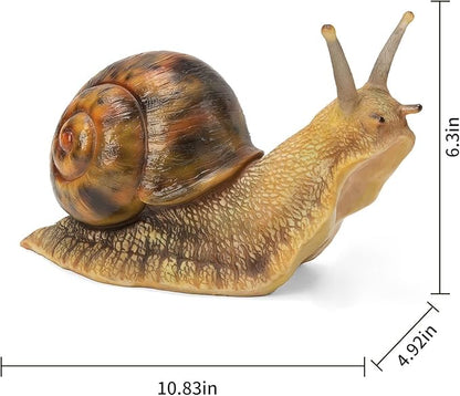 Garden Snail Figurine - Resin Sculpture, Snail Decor, Suitable for Outdoor Pond Garden Lawn Landscape Decoration, Unique Home Decor(7 inches)