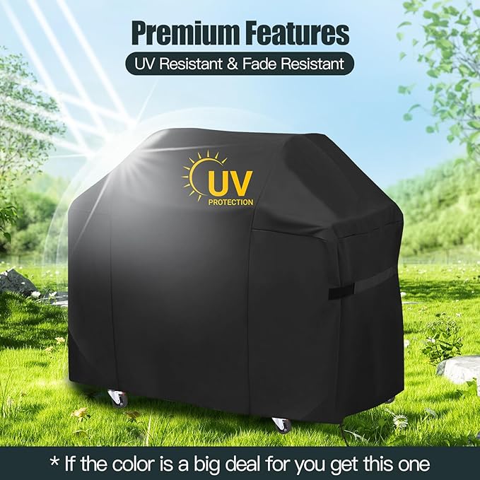 70 Inch Premium Outdoor Grill Cover Fit for Weber Genesis and Genesis II 400 Series 4-Burner Grills, BBQ Covers for Outside,Heavy Duty Waterproof Fade Resistant