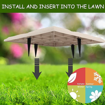 4Pcs Large Stepping Stones Outdoor Garden Walkway, Durable Plastic Pavers for Patio, Pathway, and Landscaping, Weatherproof Stepping Stones with Ground Stakes for Easy Installation (Square Butterfly)