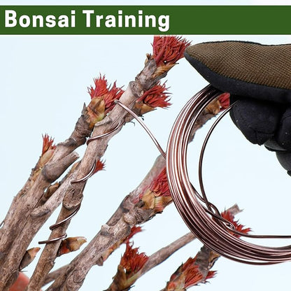 Bonsai Training Wire Set of 4, Total 128 Feet (32 Feet Each Size) 3 Size - 1.0MM, 1.5MM, 2.0MM, Corrosion and Rust Resistant