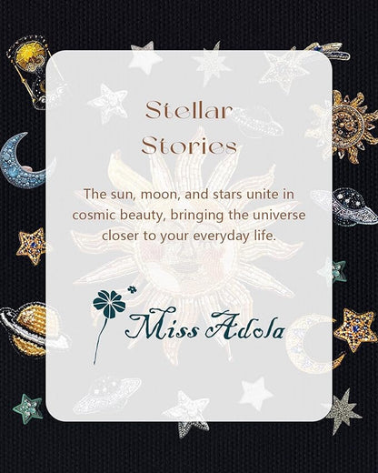 Miss Adola Canvas Tote Bag for Women – Aesthetic Canvas Bag with Zipper Cute Stylish Reusable Shoulder Totes for Shopping Work Daily Vacation, Sun Planets
