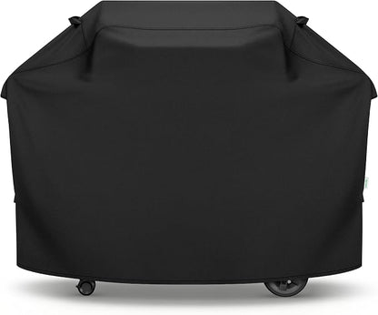 Grill Cover for Outdoor Grill 65 Inch, Arborlily Heavy Duty Waterproof Gas BBQ Grill Cover for Weber, Char-Broil, Nexgrill, Windproof BBQ Barbecue Cover with Straps/Air Vents & Handles, Black