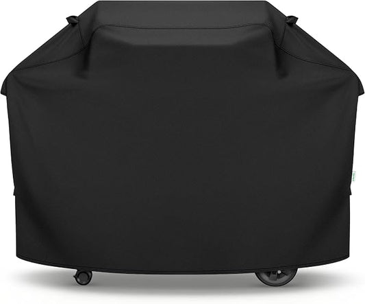 Grill Cover for Outdoor Grill 65 Inch, Arborlily Heavy Duty Waterproof Gas BBQ Grill Cover for Weber, Char-Broil, Nexgrill, Windproof BBQ Barbecue Cover with Straps/Air Vents & Handles, Black