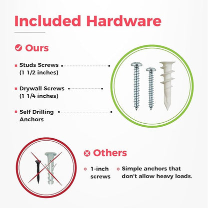 TIDYME Garage Tool Organizer Wall Mount - 80 inches - Sturdy Storage Rack with Adjustable Hooks, Anti-Rust - Easy Installation, 500lbs Capacity - Garden Tool Organizer (05 Racks & 10 Hooks)