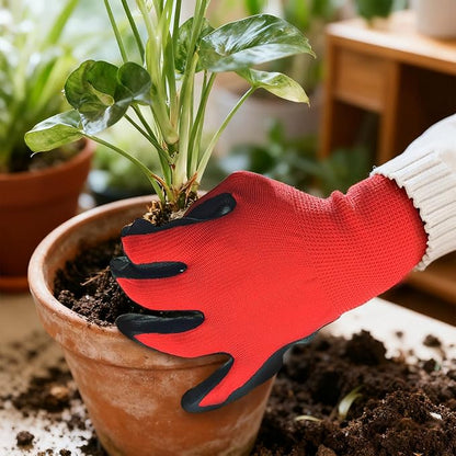 YOUKE OLA 168 Pair Gardening Gloves for Men Women, Breathable Rubber Coated Garden Gloves Working Gloves for Gardening, 8/Medium