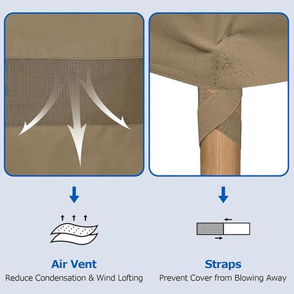 SunPatio Ourdoor Waterproof 120 Inch & 190 Inch Sectional Sofa Cover Bundle
