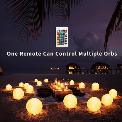 Censinda LED Glowing Ball Light, 14-Inch Cordless 16 Color Changing and 4 Light Modes Kids Night Light, Rechargeable & Dimmable Mood Lamp with Remote Control, Perfect for Home Patio Yard Accent Decor