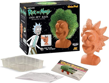 Chia Pet Rick & Morty - Rick with Seed Pack, Decorative Pottery Planter, Easy to Do and Fun to Grow, Novelty Gift, Perfect for Any Occasion