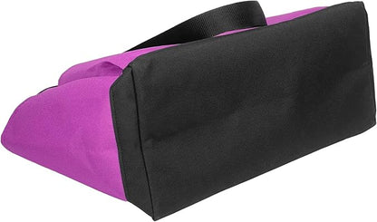 Garden Tool Bag with Interior Exterior Side Pockets, Gardening Tote Bag for Garden Plant Tool Set Store Content Bag, 8 Storage Pockets (Purple)