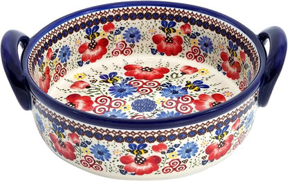 Baking Dishes For Oven, 1 Quart Round Casserole Dishes For Oven-bee and flower-round 950ml