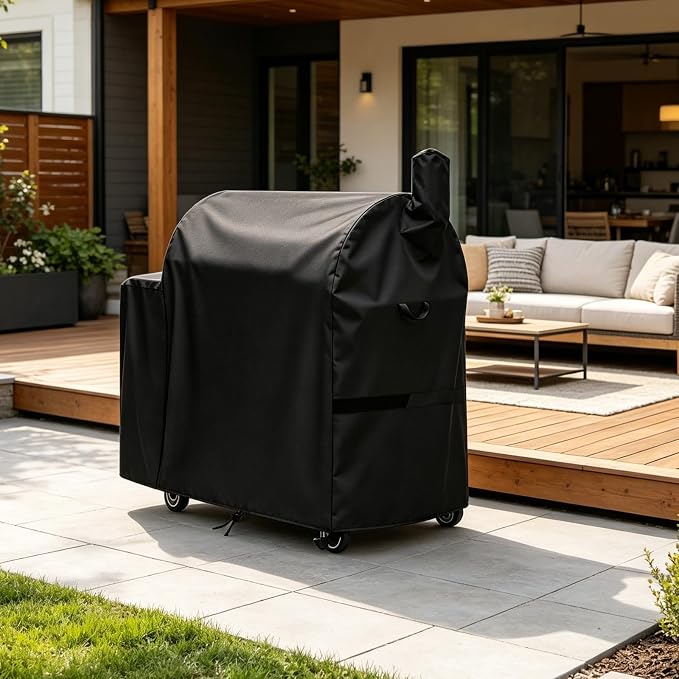 Waterproof Grill Cover for Recteq Flagship 1100/1600, RT-1250, RT-700 and RT-680 Wood Pellet Grills, Heavy Duty Premium Fade Resistant Outdoor (56" W x 30" D x 48" H)