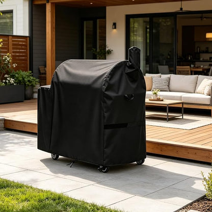 Waterproof Grill Cover for Recteq Flagship 1100/1600, RT-1250, RT-700 and RT-680 Wood Pellet Grills, Heavy Duty Premium Fade Resistant Outdoor (56" W x 30" D x 48" H)