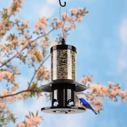 Squirrel-Proof Bird Feeder for Outdoor Hanging Wild Bird Seeds.