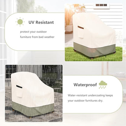Outdoor Chair Covers 4 Pack 30 W x 34 D x 36 H inches,600D Heavy Duty Waterproof Adirondack Chair Cover,Outdoor Furniture Covers for Lawn/Garden Chiar