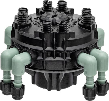 Orbit 2- Pack Adjustable Flow 8-Port Drip Irrigation Manifold for 1/4" Tube - 61008P