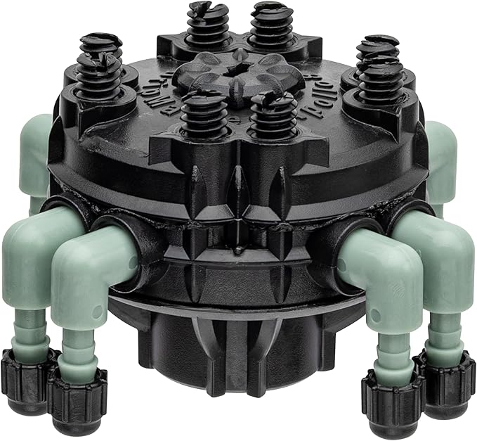 Orbit 20 Pack Adjustable Flow 8-Port 61008 Drip Irrigation Manifold for 1/4 Inch Tube