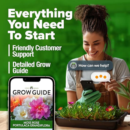 HOME GROWN Moss Rose Seeds 47,000+(Bulk Pack) Annual Flower for Ground Cover - Heirloom Non-GMO Portulaca Seeds for Planting Outdoors - Great for Low-Maintenance Gardens (Portulaca grandiflora)