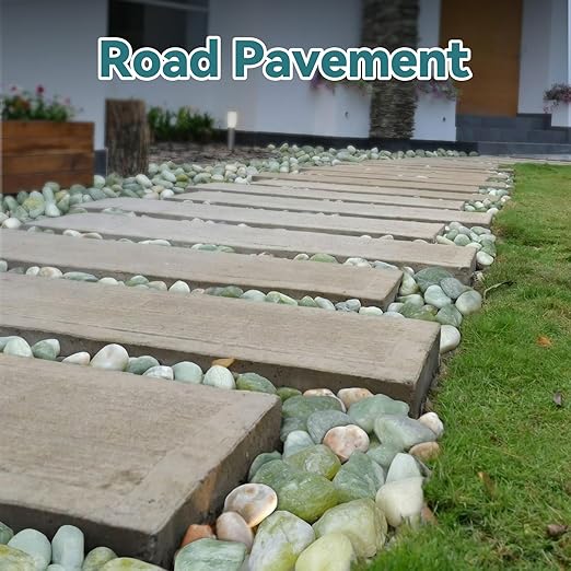 20lbs Jade Pebbles for Indoor Plants, 2-3 Inch Plant Rocks for Pots Indoor, Decorative Garden Rocks Outdoor Landscaping, Polished Natural Stone for Walkways, Yard, Vases, Crafts