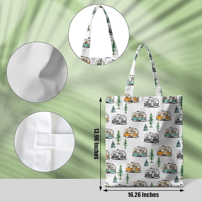 Animal Plant Tote Bag SeaTurtle Butterfly Cat Elephant Gifts Lemon Vegetable Themed Gifts Beach Bag for Camping