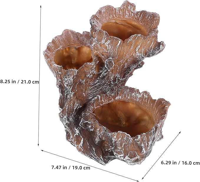 Yardwe Resin Simulation Tree Root Pot Bonsai Planter for Indoor Use Decorative Container for Artificial Plants Elegant Desktop Ornament for Home and Room
