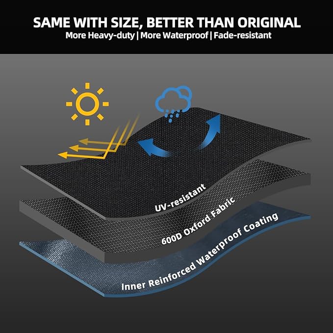 Portable Grill Cover for Coleman Roadtrip 285/LX/LXE/LXX and Smoke Hollow 205 Grill, Waterproof & Windproof Gas Griddle Cover, UV &Tear Resistant, 600D Heavy Duty Outdoor Accessories(Cover Only)