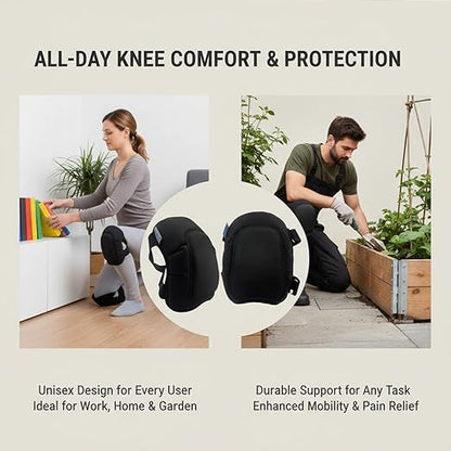 Work Knee Pads Made of Tear Resistant Oxford Cloth and Durable Rubber Waterproof and Breathable Suitable for Mechanical Repairs and Yard Work with Adjustable Straps