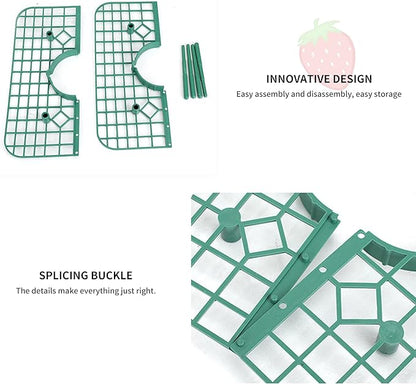 SooGree 5 Pack Strawberry Supports Garden Fruit Plant Cage Strawberry Holder Cradles Plastic Tray Keep Strawberries Off Rot and Dirt