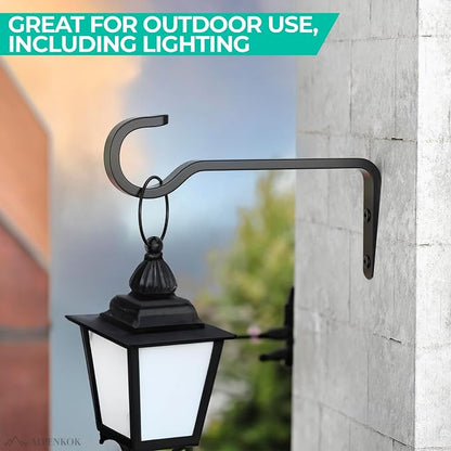 2 Pcs Wall Plant Hanger 6 inch – Indoor Hook easy Installation for Hanging Lanterns, Flower Baskets, Planters & Outdoor Decor - Durable Metal Alloy Plant Wall Hooks, Anti-Corrosion & Elegant Design