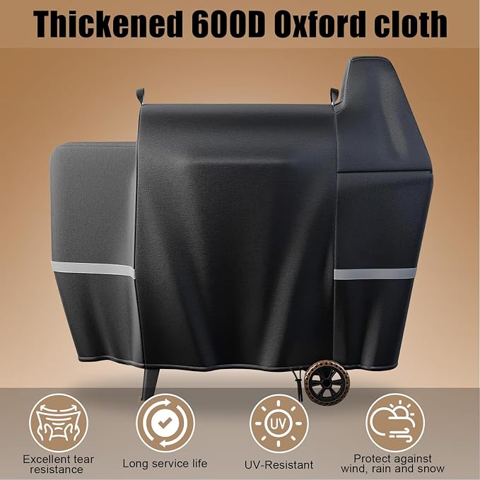 Upgraded Grill Cover for Pit Boss 850 DX, 820 Competition Series, Z Grill 700, 600D Wood Pellet Smoker Cover for 820 Deluxe, 820D, 820FB, Sportsman 820 Series Wood Pellet Grills