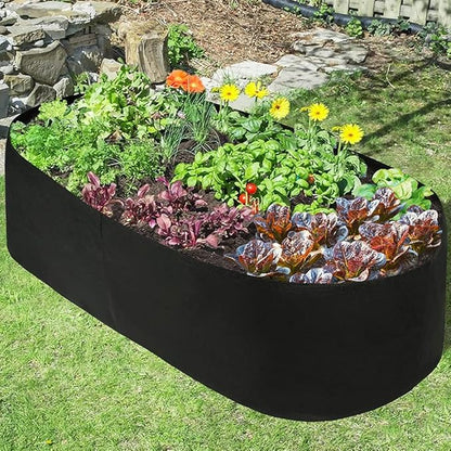 Fabric Raised Garden Bed, Raised Planters for Outdoor Plants, Rectangle Garden Grow Bag for Herb Flower and Vegetables, 2 ft X 4 ft