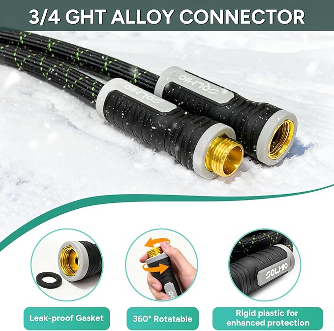 Garden Hose 15FT, Flexible Lightweight Non-Expandable Water Hose, No-Kink, Leak-Proof, Burst-Resistant, High-Pressure for Yard, Outdoor