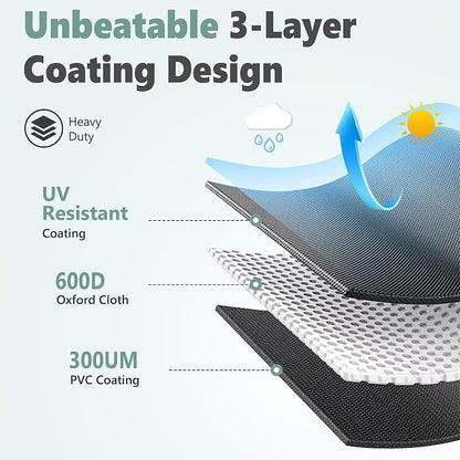 Grill Cover 82 Inch - Extra Large Gas BBQ Cover for Outdoor Grill - 600D Outside Barbecue Covers Waterproof Heavy Duty for Weber, Dyna-glo, Char-Broil, Nexgrill, Brinkmann, Monument and More
