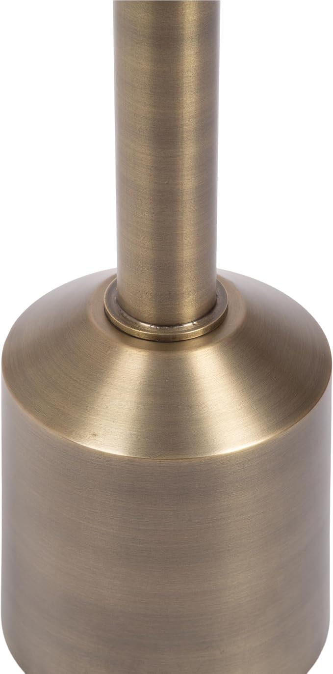 Kate and Laurel Cannings Modern Metal Round Side Table, 14 x 14 x 24, Antique Brass, Transitional Sculptural Indoor Plant Stand with Pedestal Base for Living Room End Table or Bedroom Nightstand